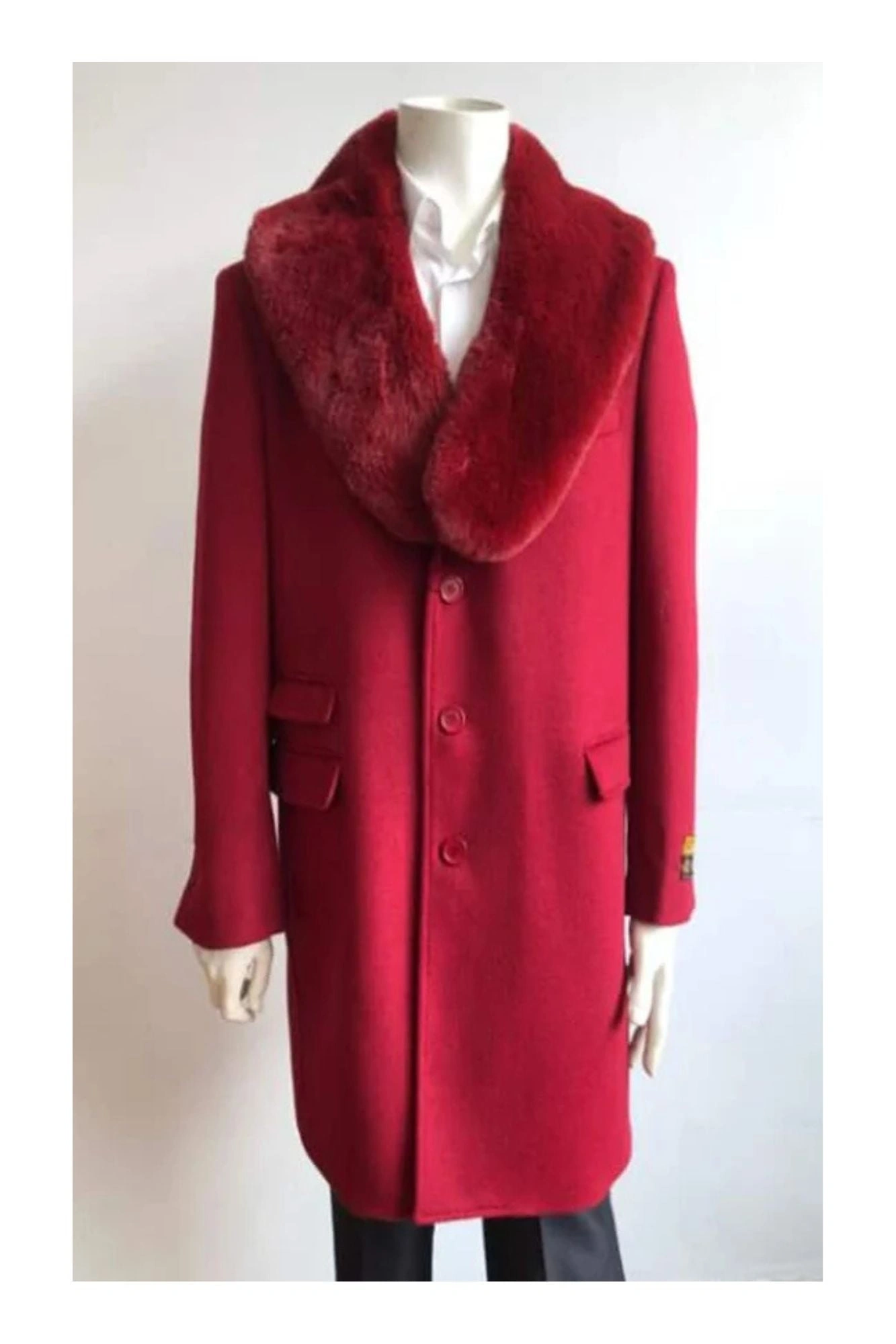 Rød uldfrakke til mænd: Klassisk, elegant og perfekt til efteråret. En stilfuld statement-piece.
